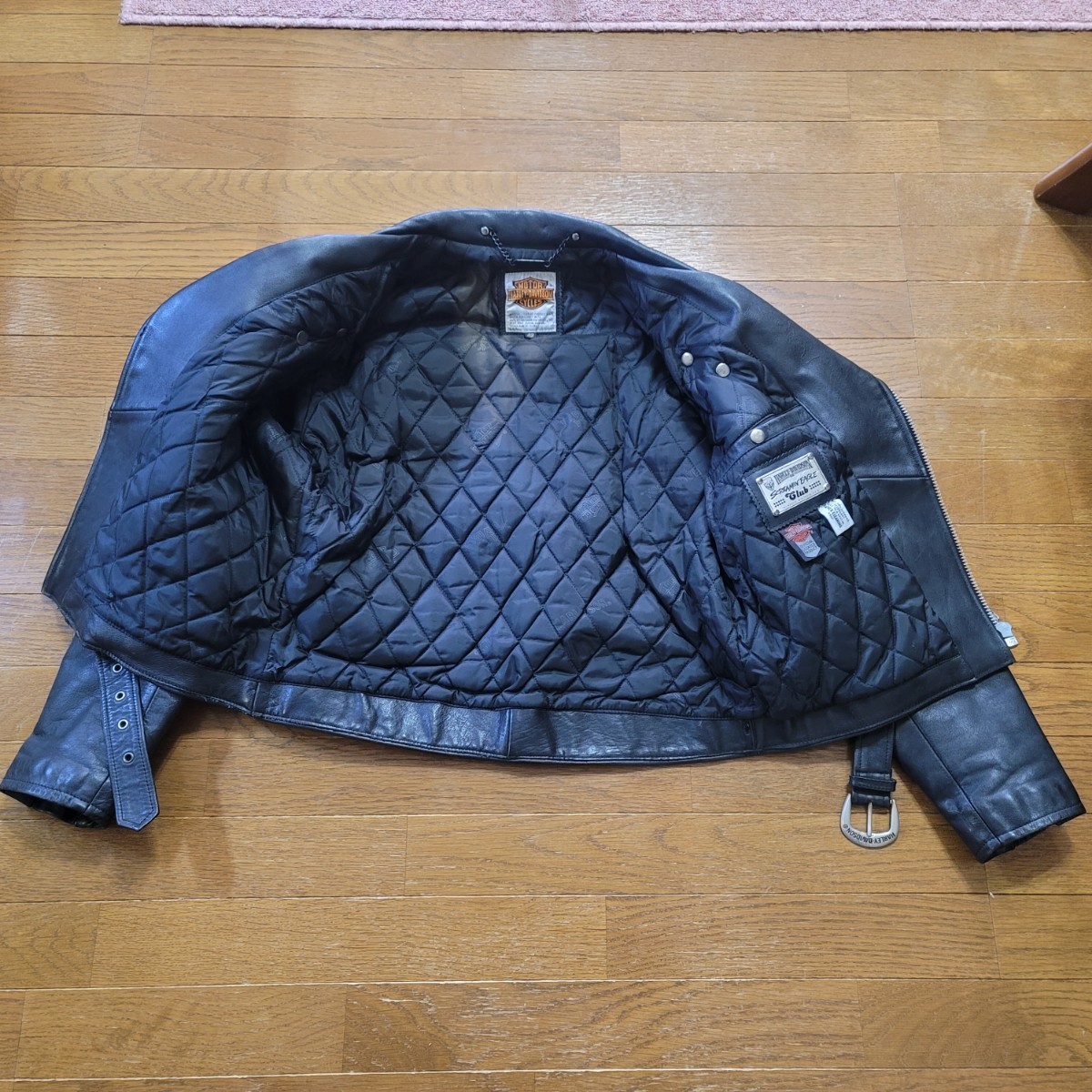 □42□ハーレーダビッドソン□XL□ライダースジャケット□ レザー 