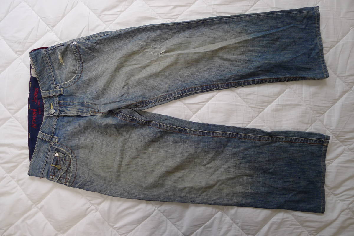 ★処分値下げ！廃番品★2色ステッチ★JPN正規品★AJ アルマーニ・ジーンズ★ローラーズ★薄手 デニム ジーンズ L～XL★
