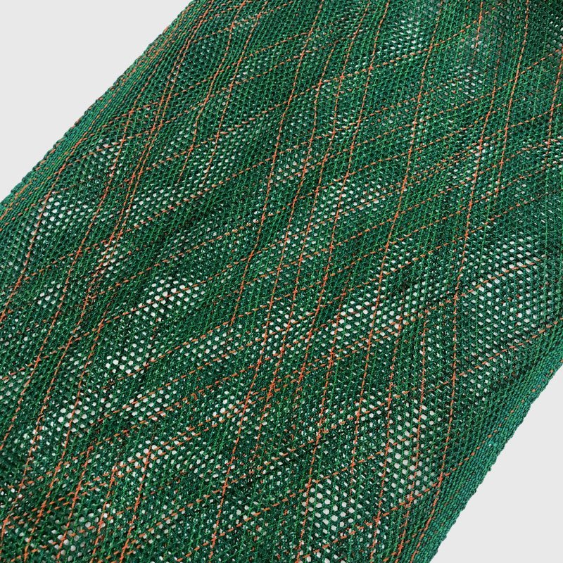 ◇きものマーチ◇羅 緑 グリーン 八寸名古屋帯 夏帯 西瓜色◇美品