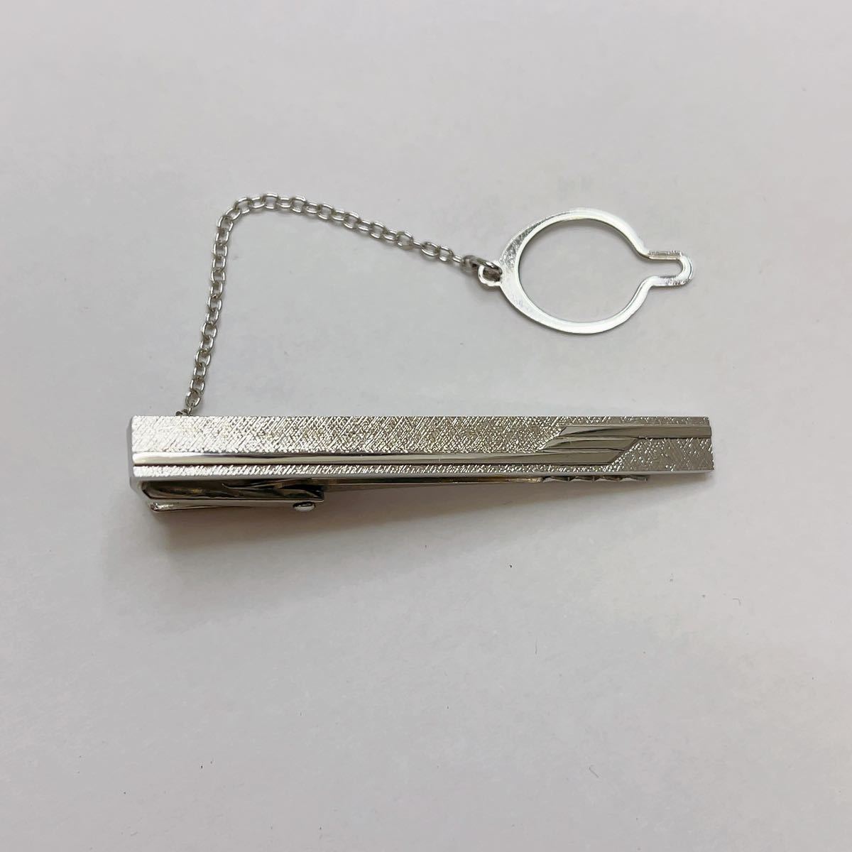 【K10WG刻印有】シンプルこそ魅力 K10WGデザインタイピン 10金ネクタイピン 約5.7グラム 5cm×0.5cm A1625_2