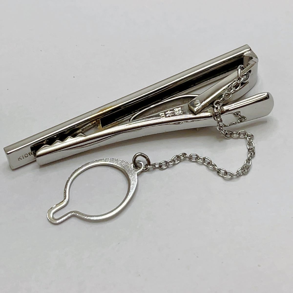 【K10WG刻印有】シンプルこそ魅力 K10WGデザインタイピン 10金ネクタイピン 約5.7グラム 5cm×0.5cm A1625_7