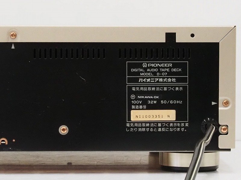 定番，新品 □□Pioneer D-07 DATデッキ パイオニア□□004254019J□□