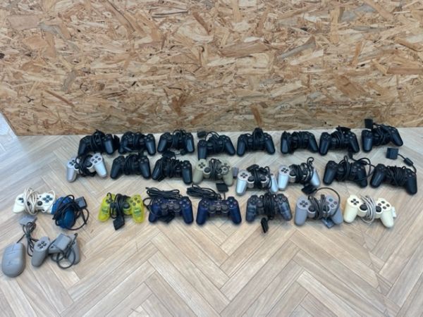 ■PS2 PS1 コントローラー デュアルショック2 その他 カラー混合 ゲーム機周辺機器 大量セット まとめ売り 未検品 ジャンク SONY■T