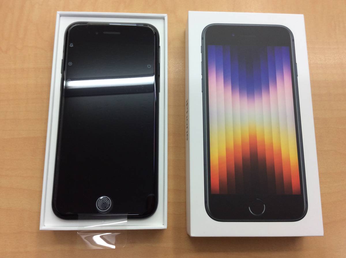 4934 iPhone SE 3世代 ミッドナイト 64GB 新品開封済 IMEI 〇 iPhone