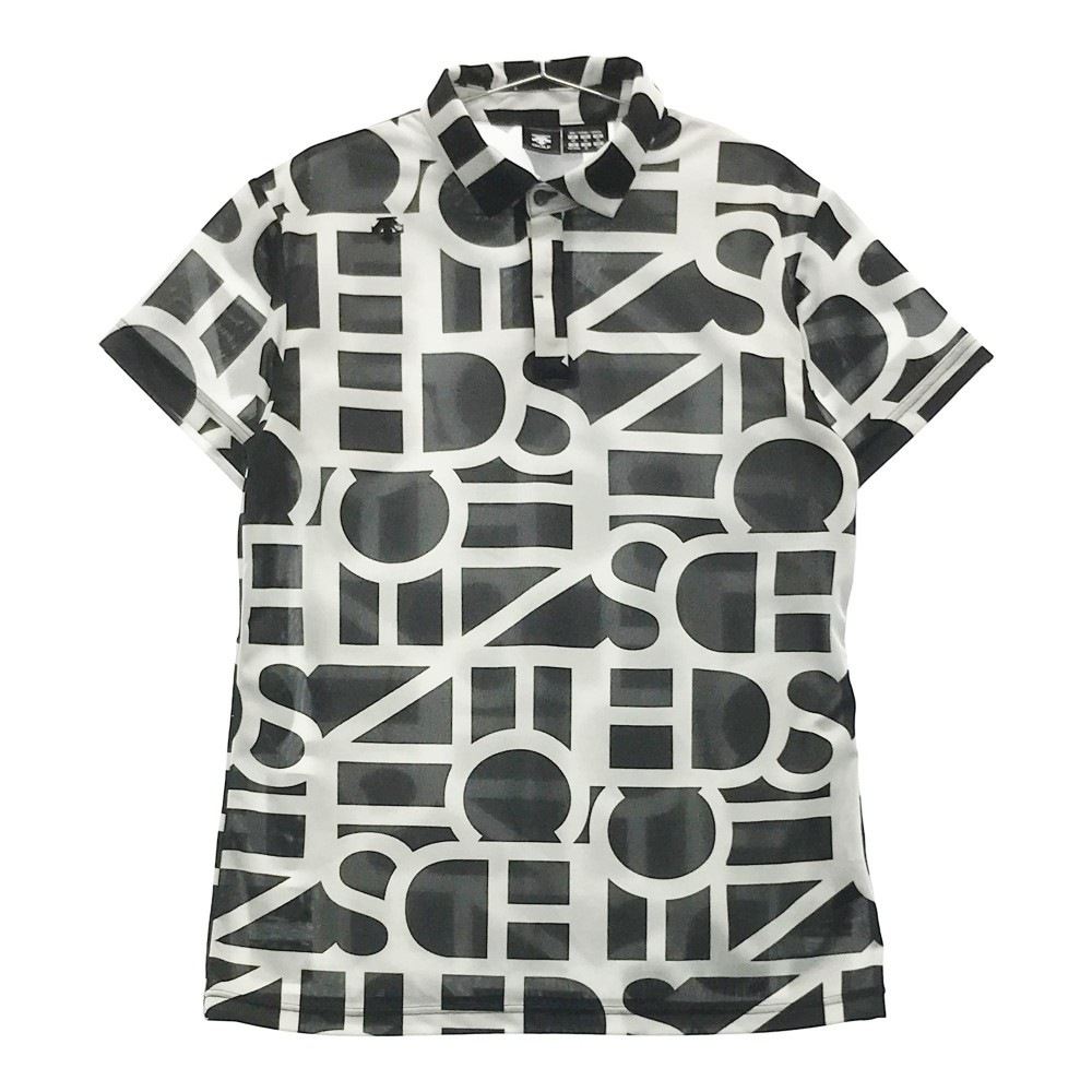 DESCENTE GOLF デサントゴルフ中田英寿 半袖ポロシャツ 総柄 ブラック