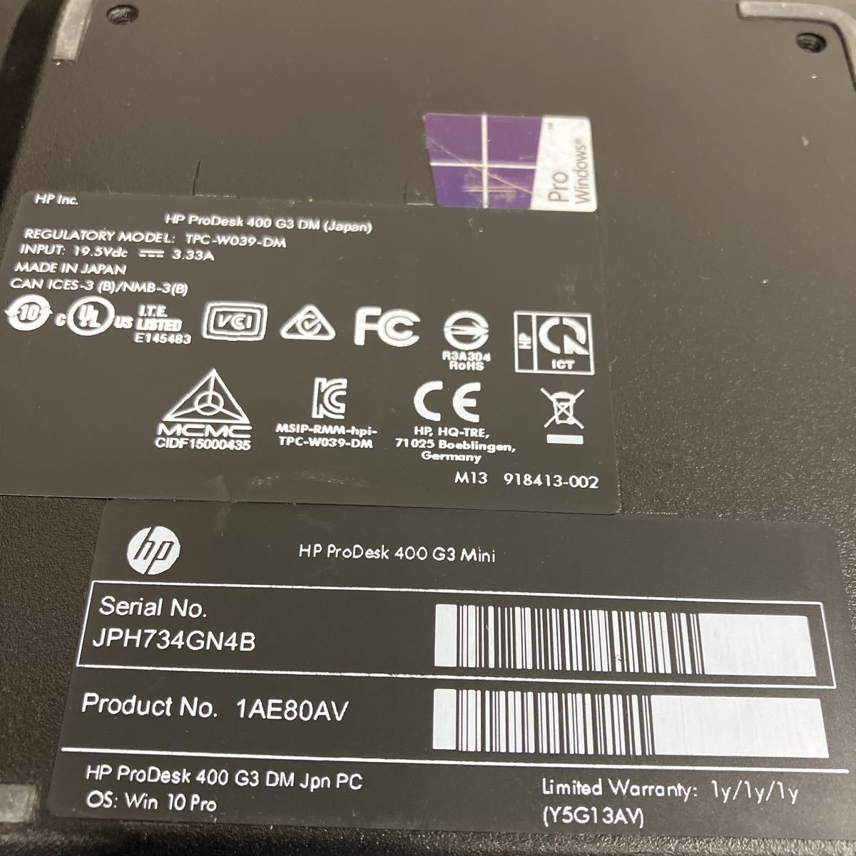 U148 HP ProDesk 400 G3 Core i5 6500T メモリ8GB 【公式通販】