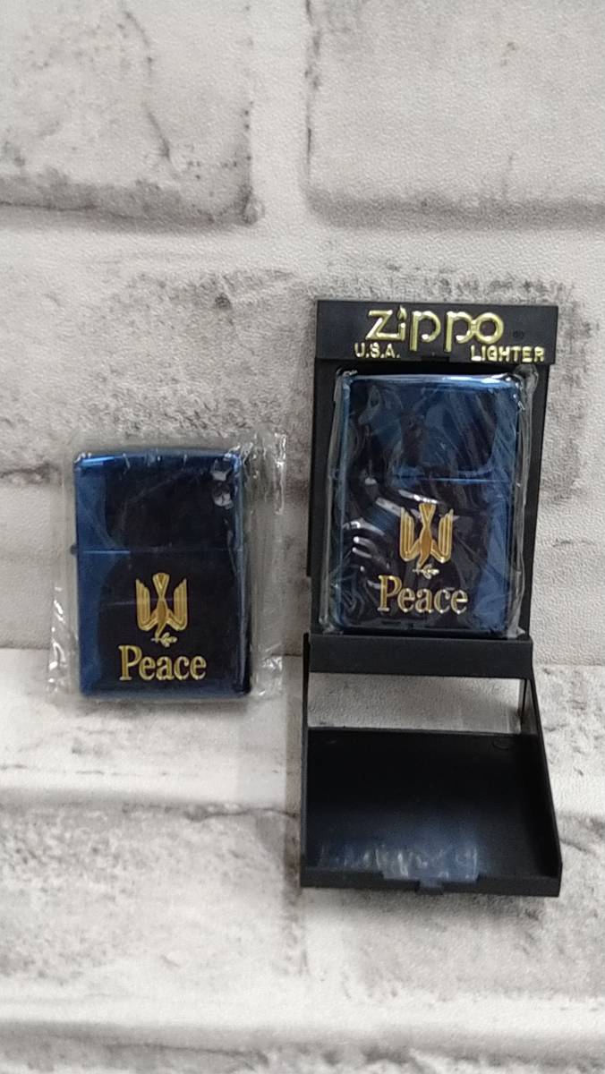 k175 ZIPPO ジッポー PEACE ピース タバコ銘柄 2個セット 刻印：B/2000 
