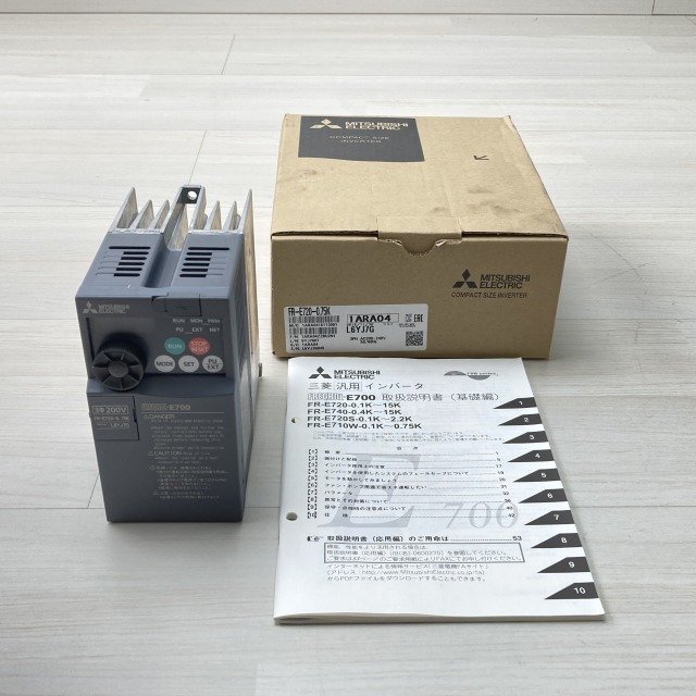 三菱電機 FR-E720-0.75k 汎用インバータ 新品 三菱電機 【未使用 開封