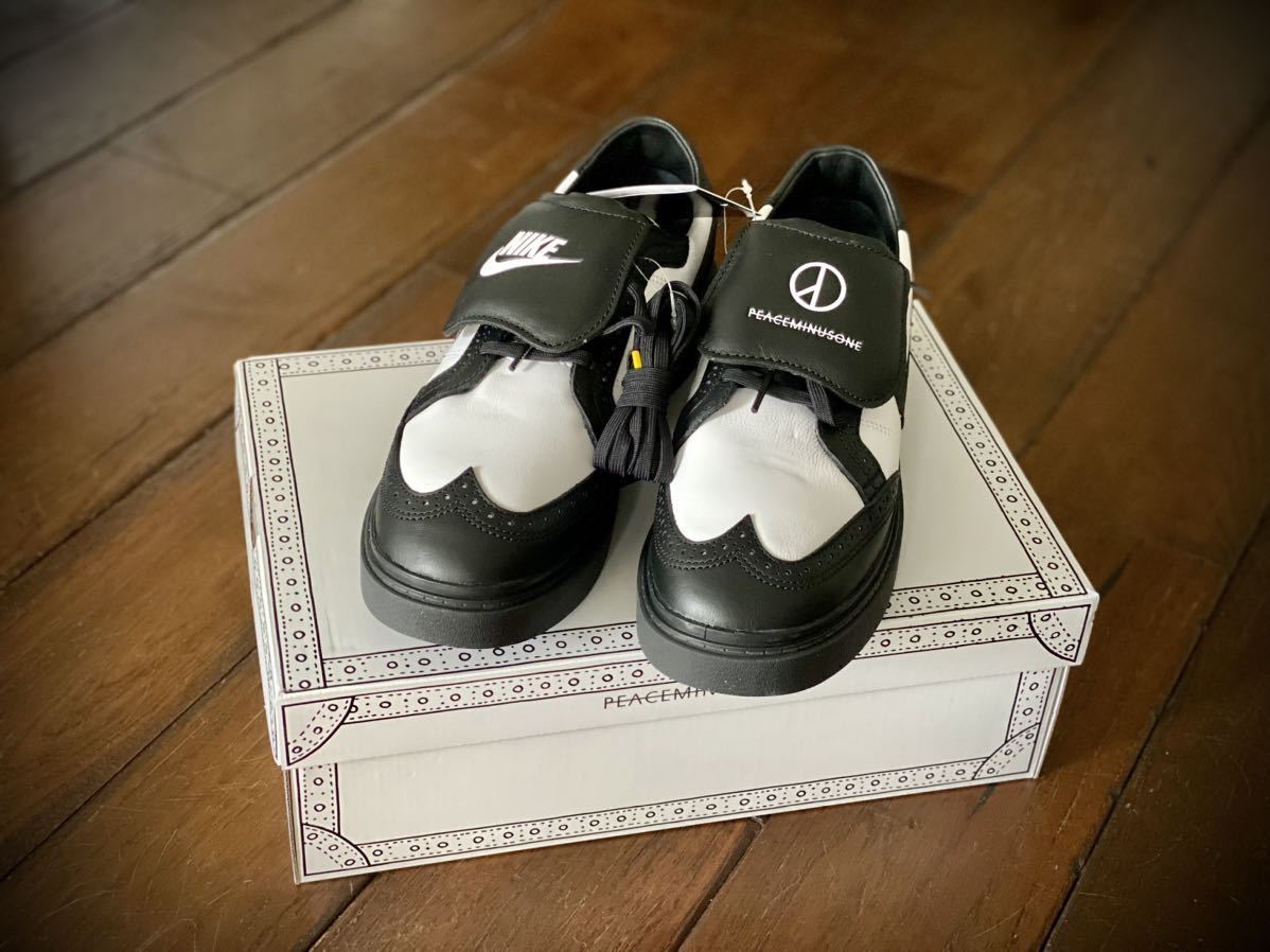 SNKRS購入新品正規品 28.5cm NIKE × PEACEMINUSONE G-Dragon Kwando 1 Black and White ナイキ ピースマイナスワン