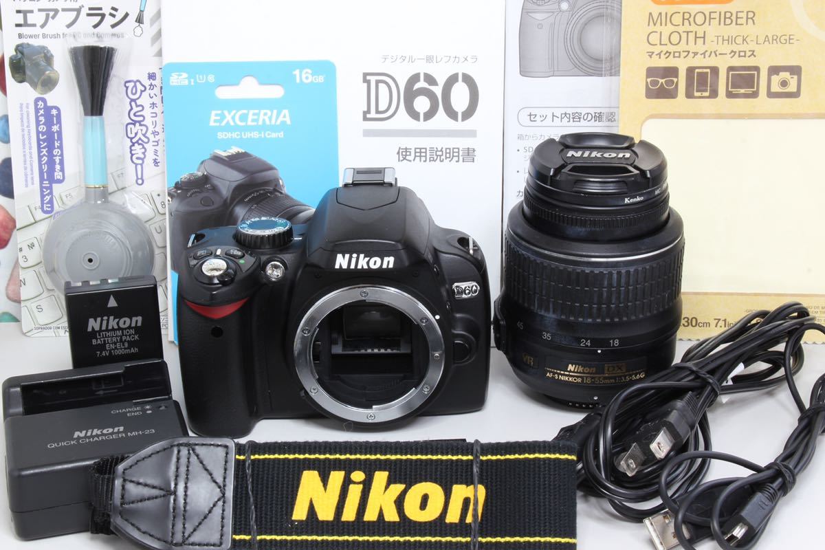 ◇NIKON D60 ◇迷ったらこのカメラ♪ ◇スマホ転送♪ ◇バッグ付き