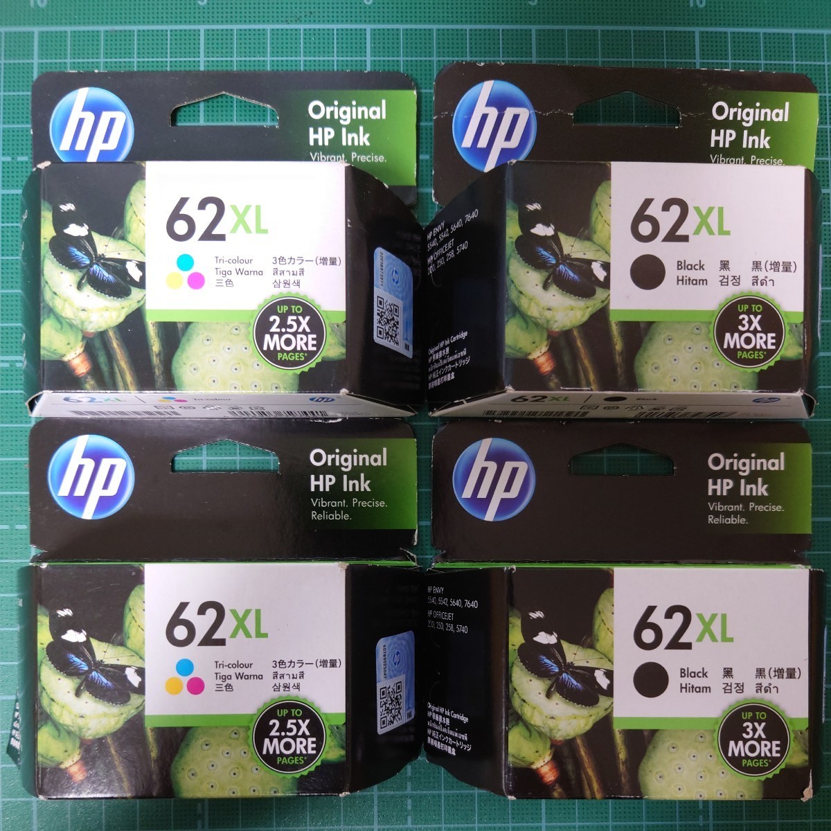 HP 62XL インクカートリッジ カラー/ブラック 4個セット