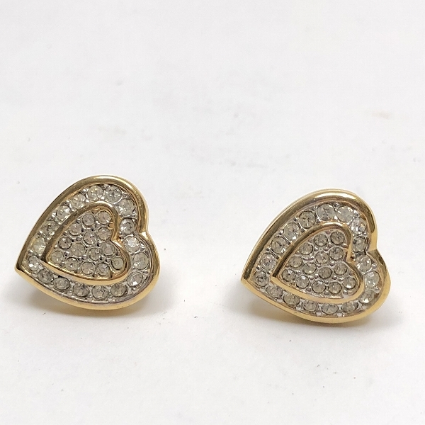 ○クリスチャン ディオール Dior イヤリング ハート D24