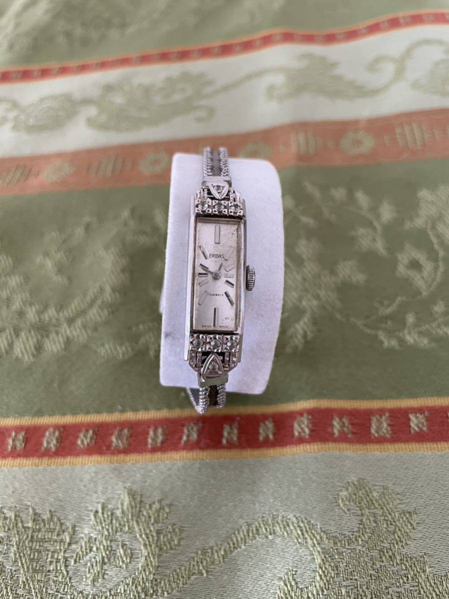 ERIDAS エリダス 14 WG 585刻印 ホワイトゴールド 手巻き レディース  