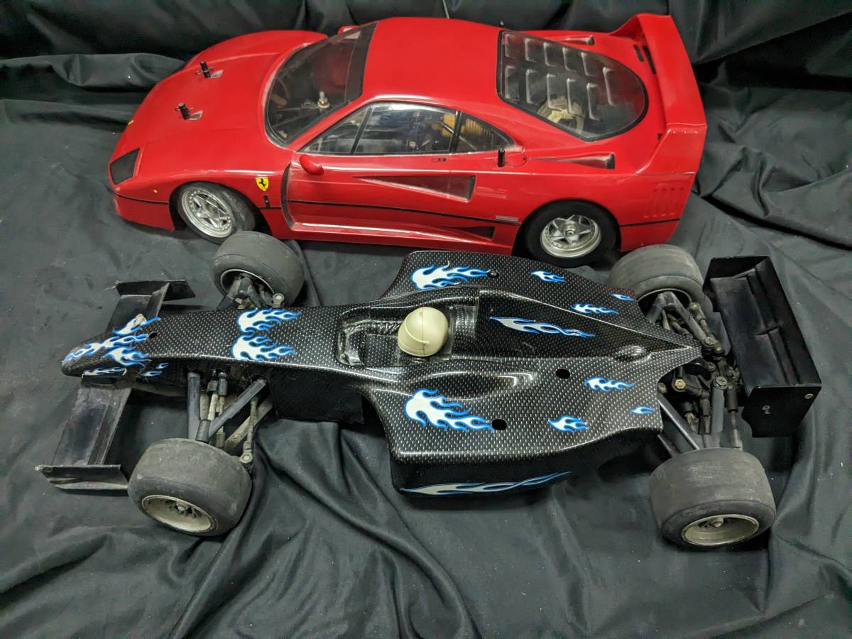 SK0-P11］ジャンク2台 ラジコンカー フェラーリ F40 F1 TAMIYA