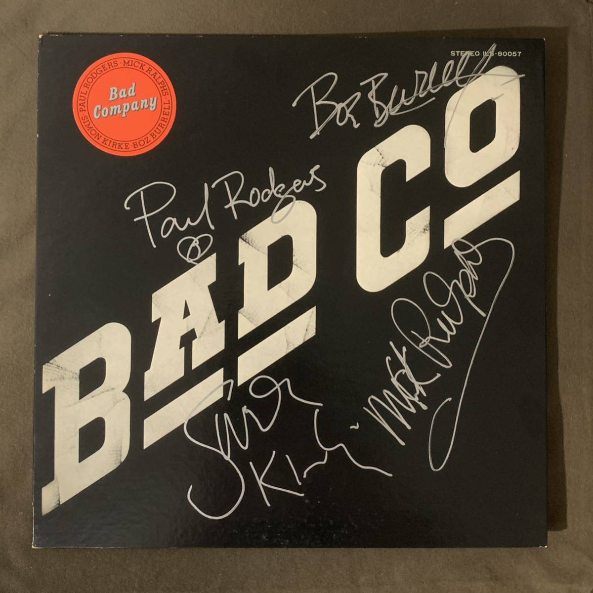 バッド•カンパニー　BAD COMPANY サイン入り　レコード Bad Company バッド・カンパニー サイン入りレコード