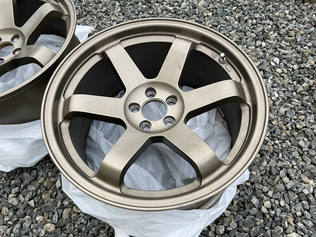 即決！ 中古美品 2本セット 18インチ 9.5J+38 PCD 100 5穴 5H 6本