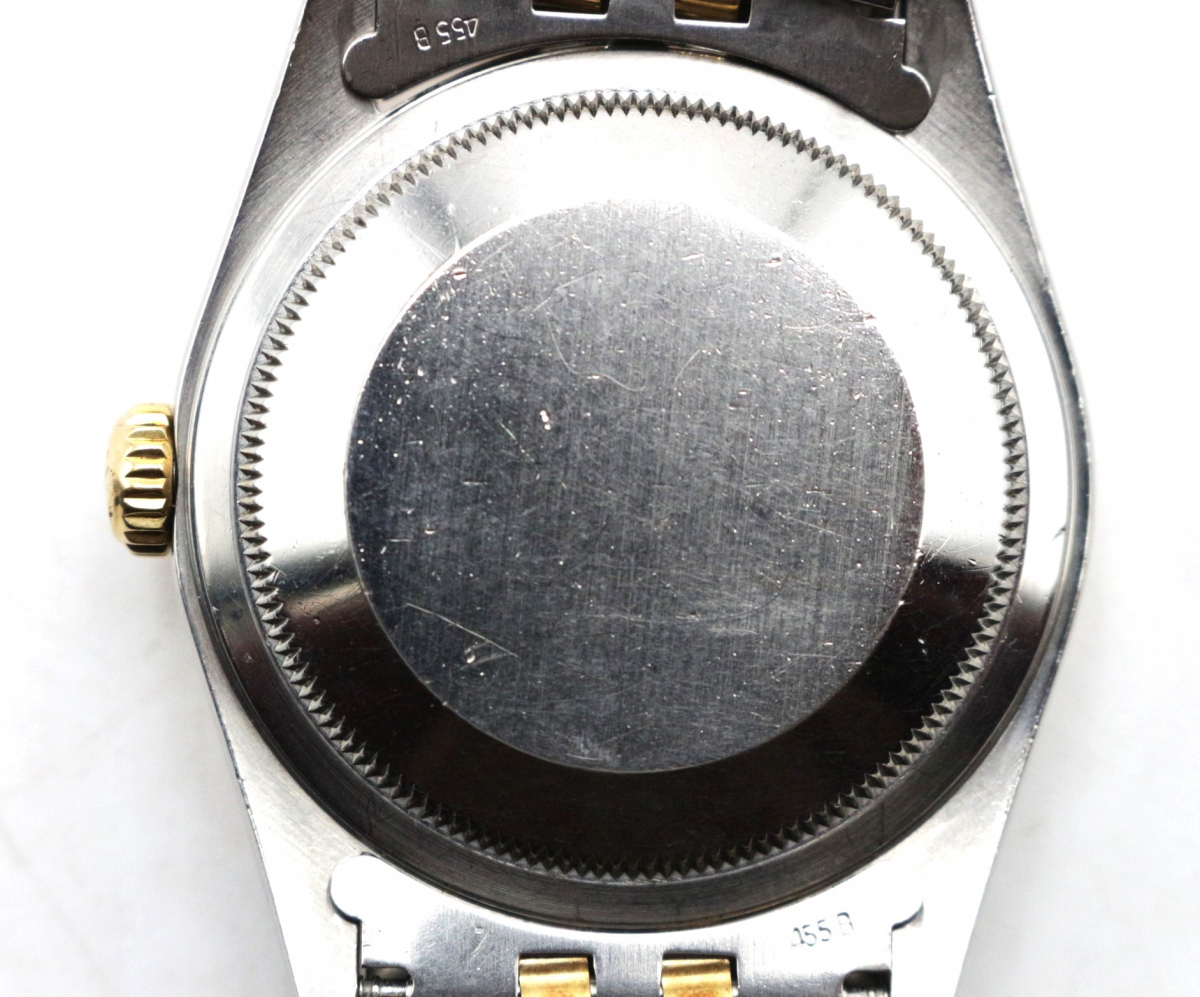 【行董】ROLEX OYSTER PERPETUAL DATE JUST 16233 10Pダイヤ コンビ 16233 U番 メンズ 腕時計 箱 付属品 ロレックス 現状品 GC071ABH04_4