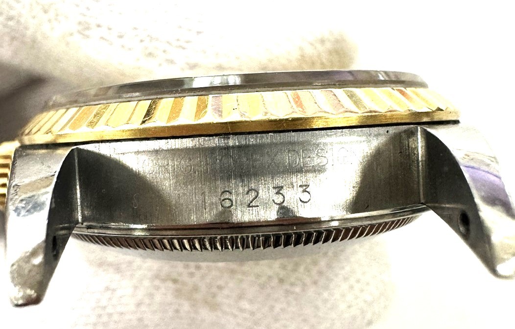【行董】ROLEX OYSTER PERPETUAL DATE JUST 16233 10Pダイヤ コンビ 16233 U番 メンズ 腕時計 箱 付属品 ロレックス 現状品 GC071ABH04_5