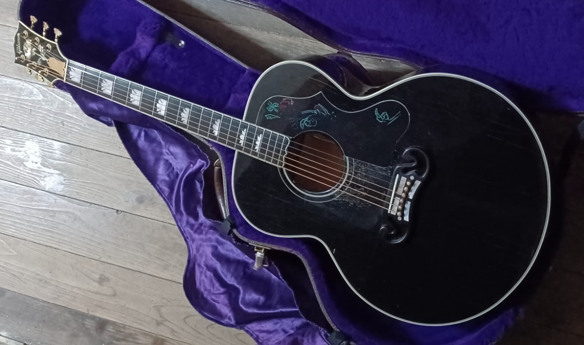 Gibson J-200 Rose Gibson J-200 Rose Custom Black 1995 | eBay