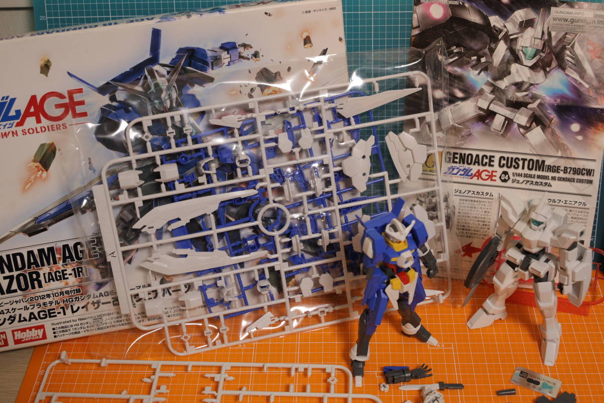 開封品 HG ガンダムAGE-1 レイザー 改造パーツ スパロー ジェノアス 