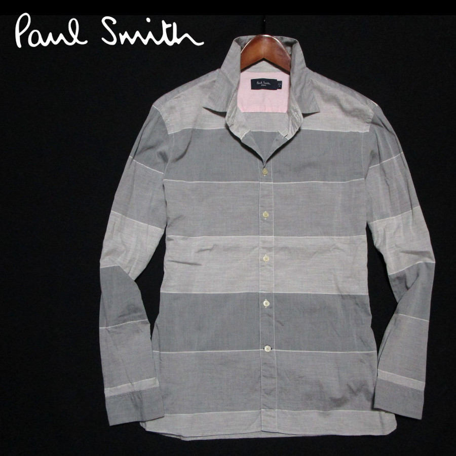 ポールスミス　ビッグボーダー　長袖シャツ　サイズXL　グラデーション　コットン　PS Paul Smith　ジョイックス