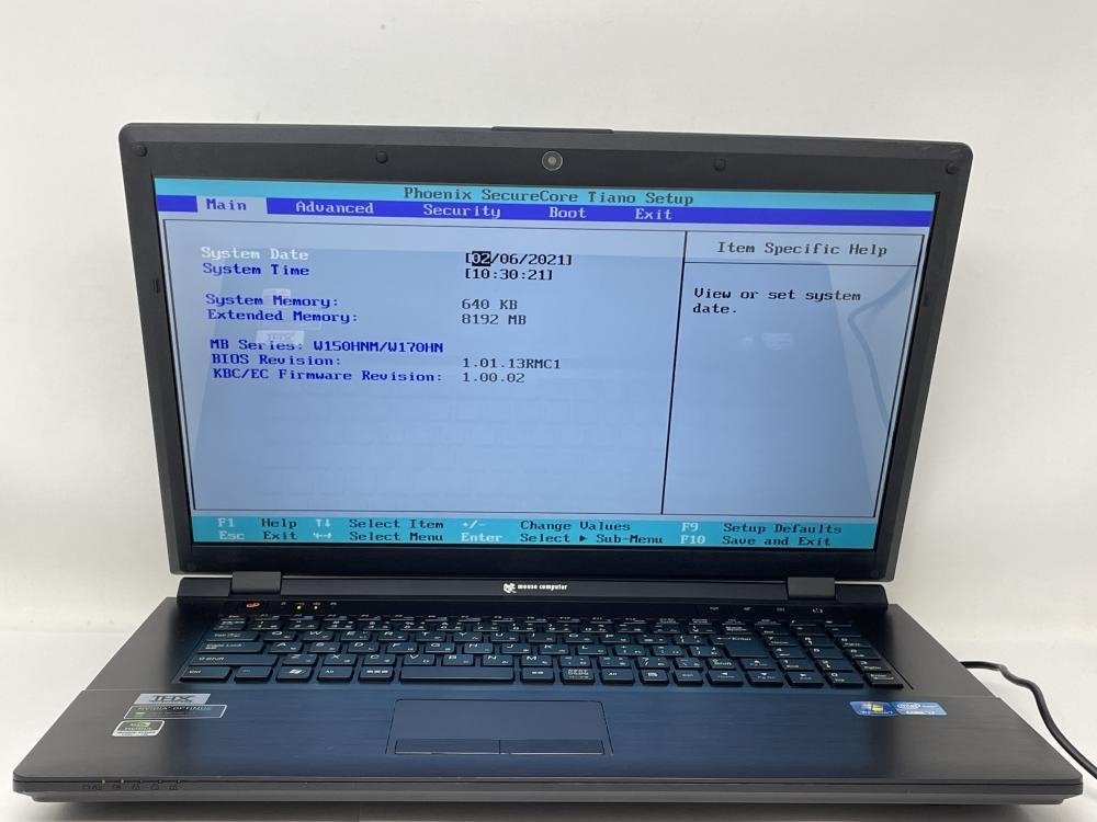 WIN915【美品】 mouse computer W170HN LB-D705B 500GB 8GB intel core i7-2670QM　2.20GHz Windows10 Home /100