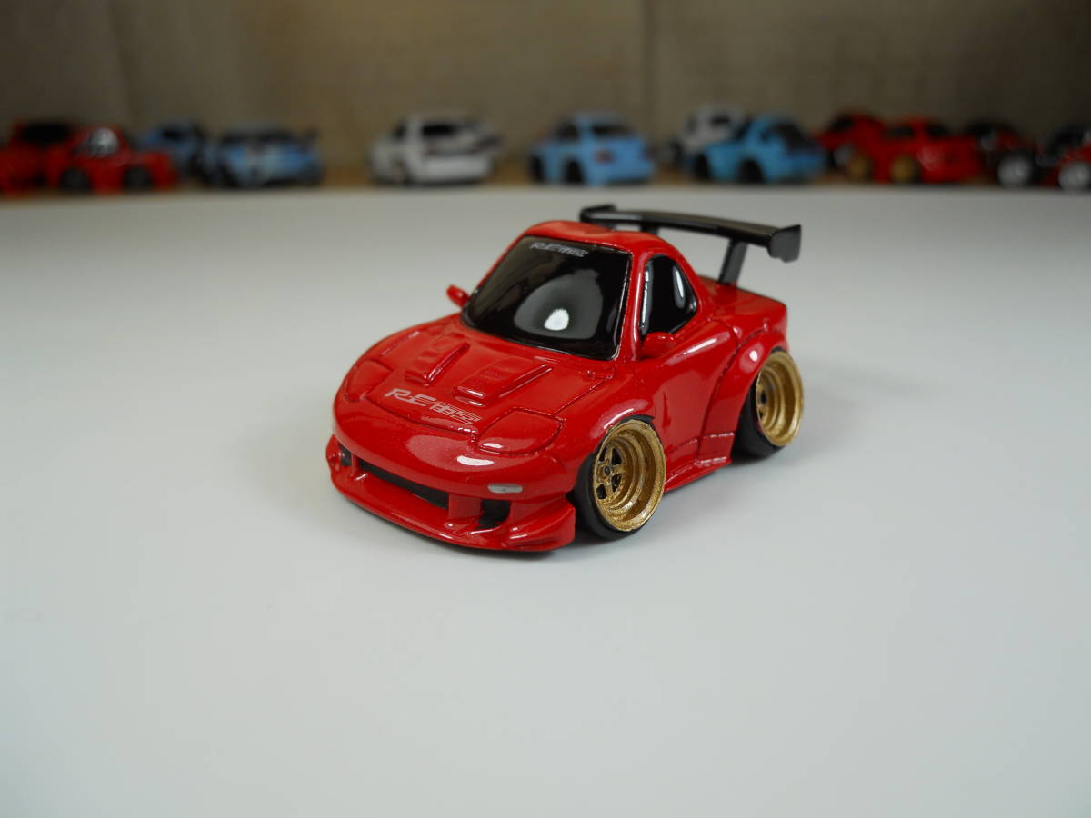 カスタムミニカー　アンフィニィRX-7 ワイドボディ　ワーク　ブライトマイカレッド　18
