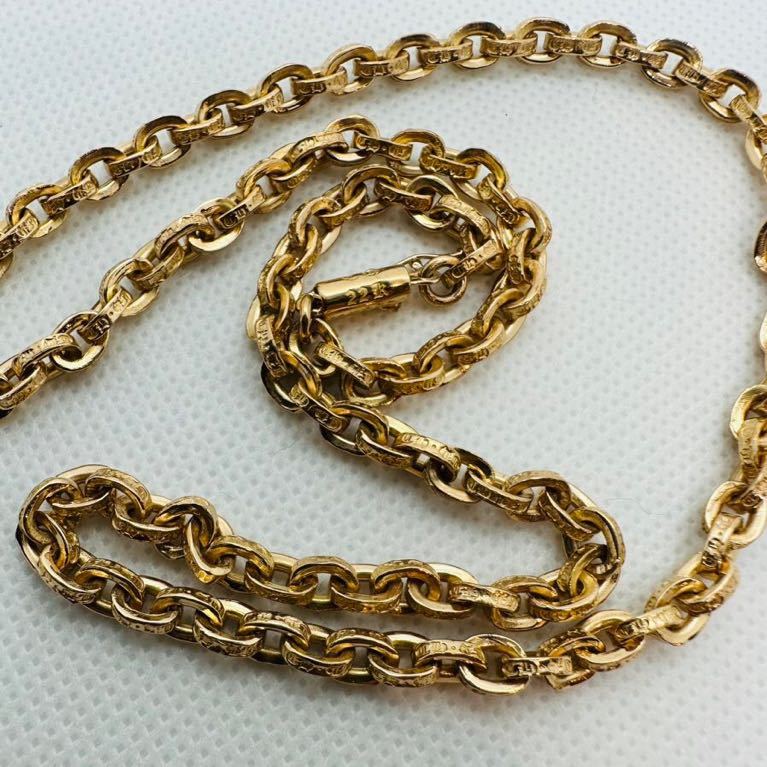 正規品 クロムハーツ 22k ペーパーチェーン20インチ ゴールド  