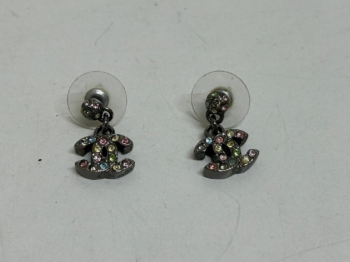 3D499N◎CHANEL シャネル ココマーク ピアス 片耳のみ B12A ストーン
