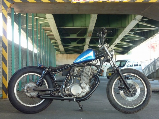 SR400SR500用ターンアウトマフラー スリップオン (サイレンサー付
