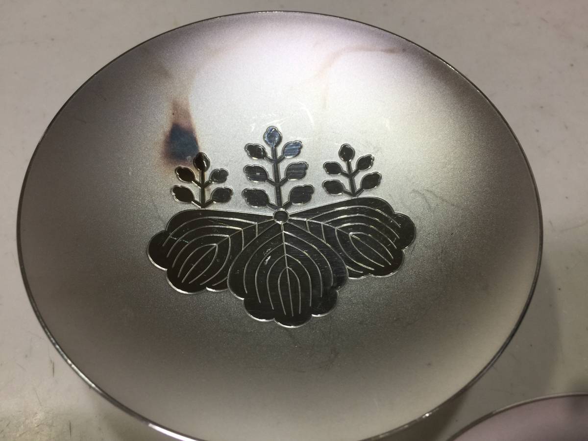 【純銀製】純銀杯45.8g！造幣局silver刻印有り！Sv1000！鋳つぶし 純銀 酒器 盃 3点セット 398g 造幣局 SILVER 1000 刻印 つぶし 銀杯
