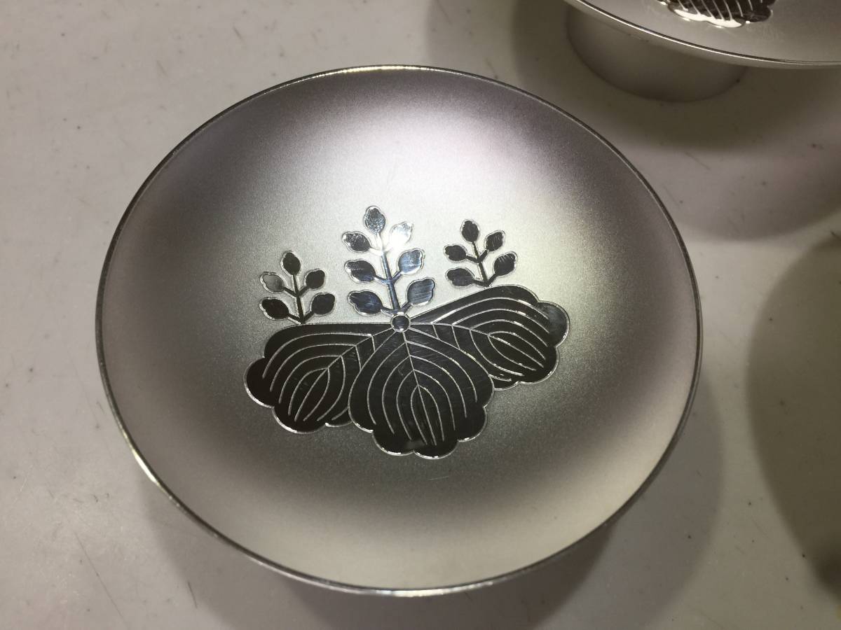 純銀 酒器 盃 3点セット 398g 造幣局 SILVER 1000 刻印 つぶし 銀杯
