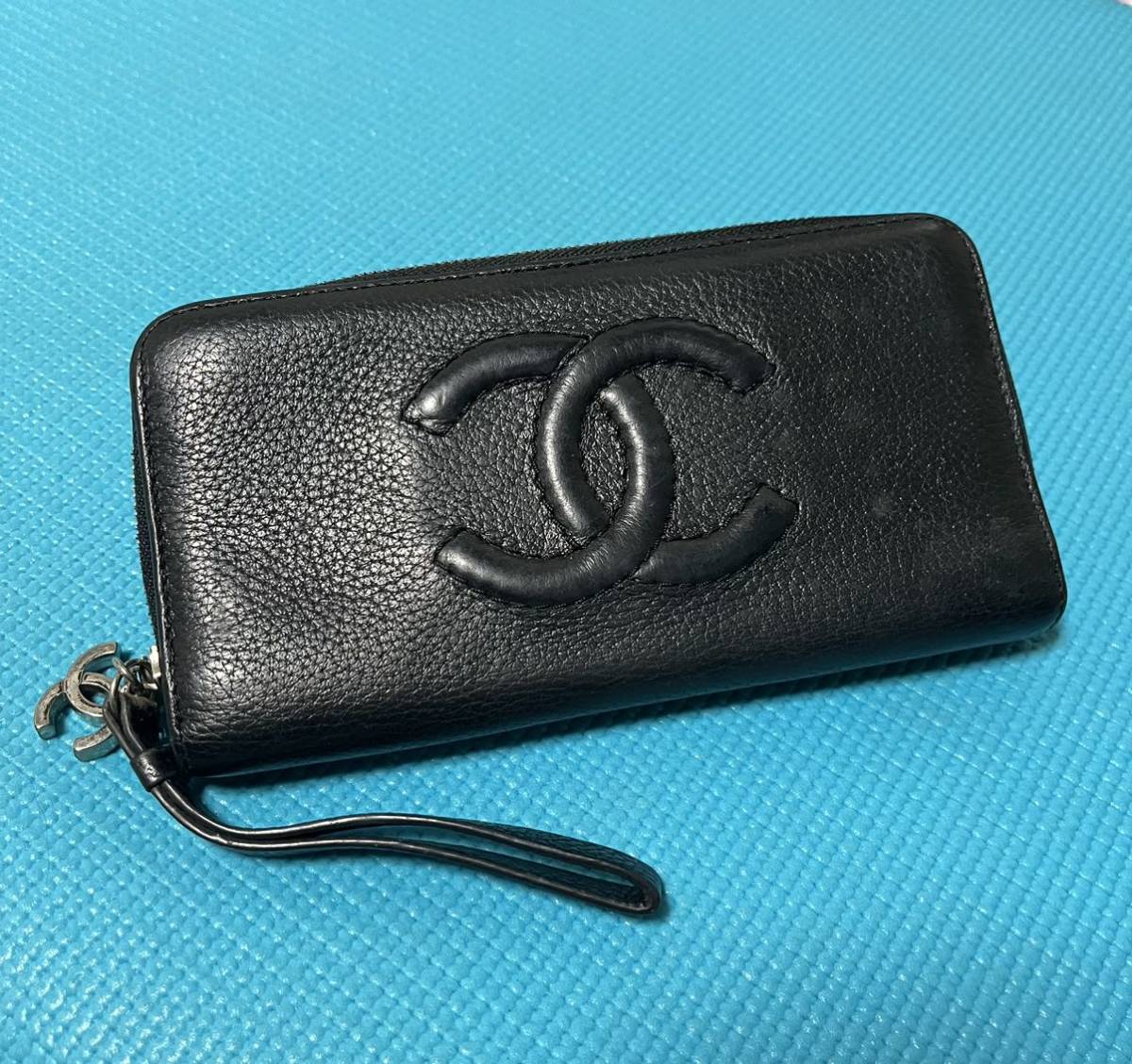 シャネル ラウンドファスナー長財布 