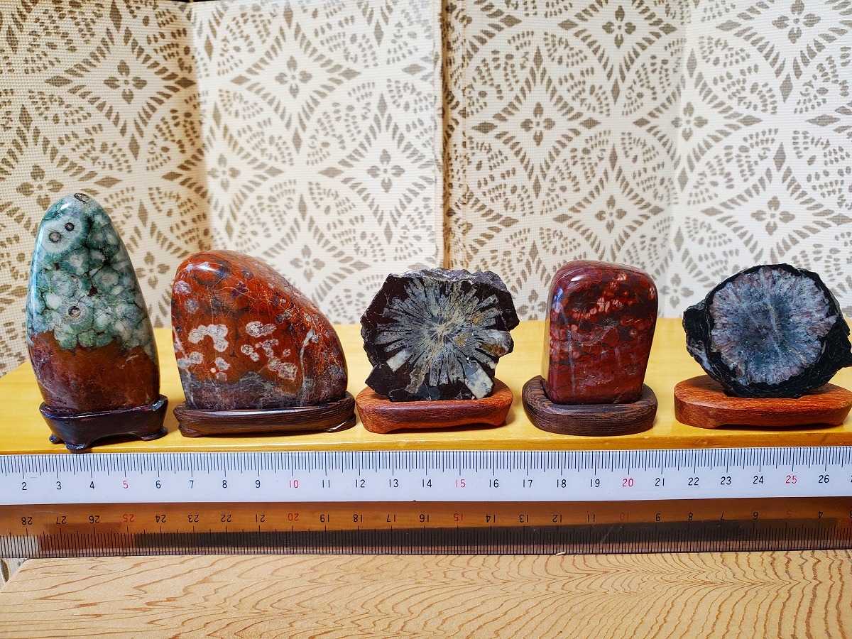 根尾谷の美石 メノウ孔雀 ☆鑑賞石 菊花石 孔雀石 根尾谷