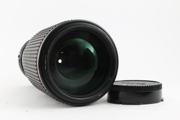 ☆希少銘玉☆CANON キヤノン NEW FD 100mm F2☆専用フード付き／動作