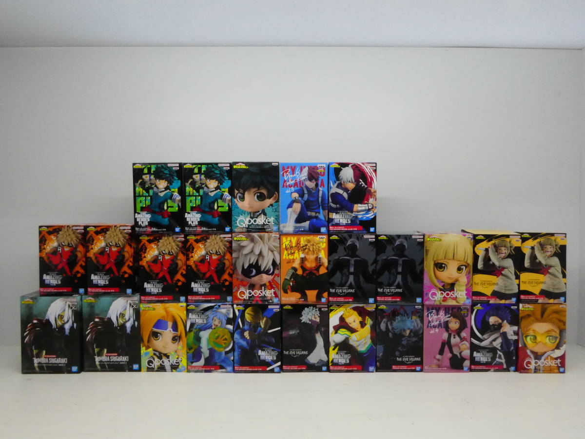 084-A64) 未開封品 ヒロアカ フィギュア 計27点セット 緑谷出久 轟焦凍 爆豪勝己 死柄木弔 トガヒミコ ホークス 他 まとめ売り