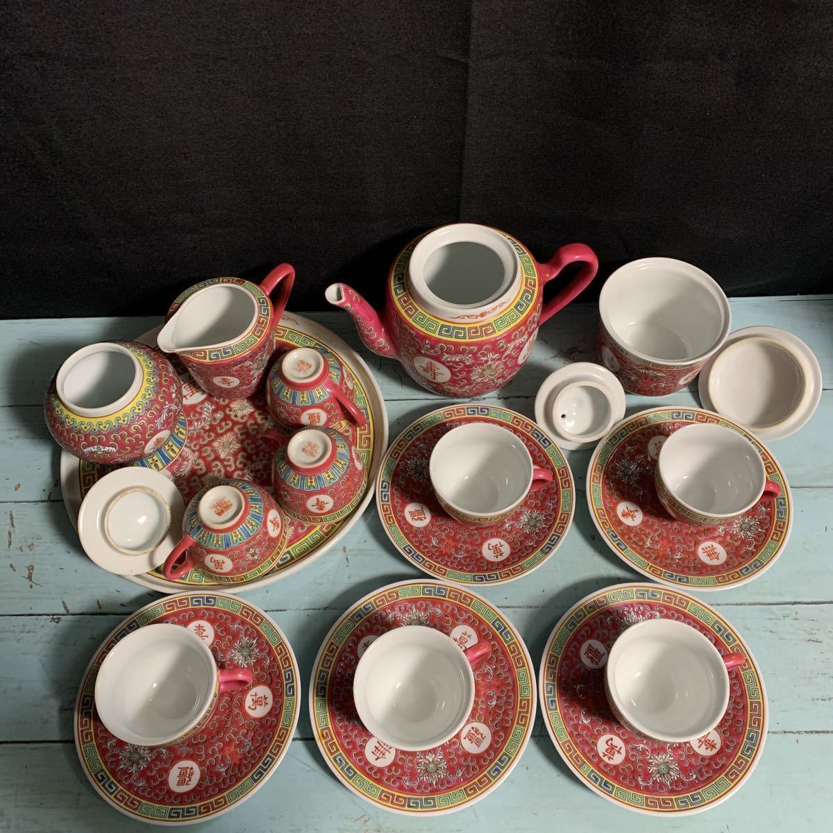 景徳鎮製 江山秀色 中国茶器 煎茶道具 希少 .: 中国景