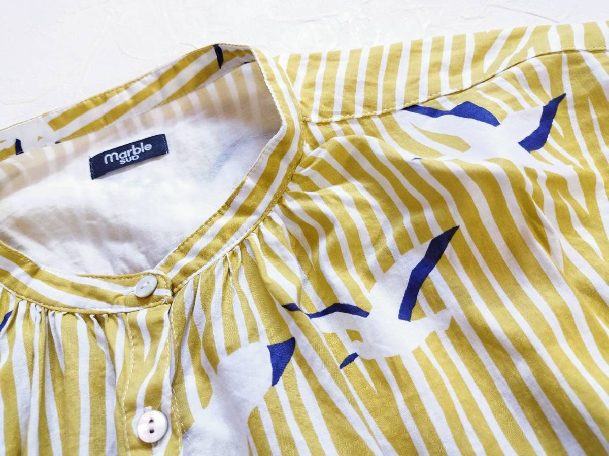 marble SUD マーブルシュッド＊コットン100％ コウノトリ バンドカラー 
