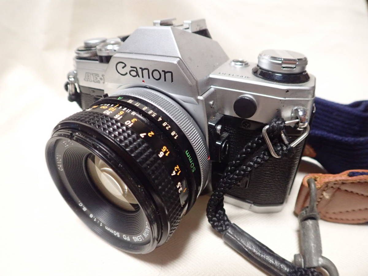 キヤノン Canon AE-1 シルバー ＋ FD 50mm F1.8 s.c. Canon キヤノン AE-1 シルバー + FD 50mm 1:1.8 S.C.レンズ