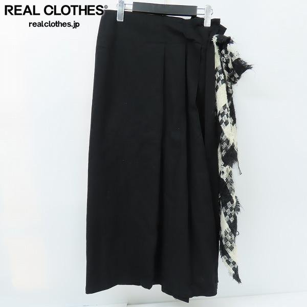 Yohji Yamamoto/ヨウジヤマモト 20AW box-pleat wrap skirt/ボックス