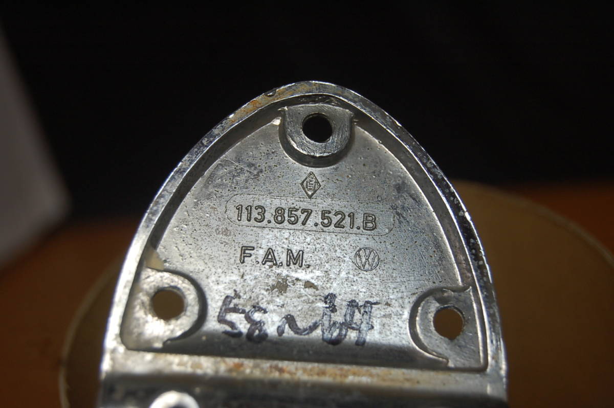 VOLKSWAGEN ルームミラー クローム L.H.D. T-1 58’～64’ F.A.M.製 PartsNo:113.857.521.B 中古品ｙ0139_5