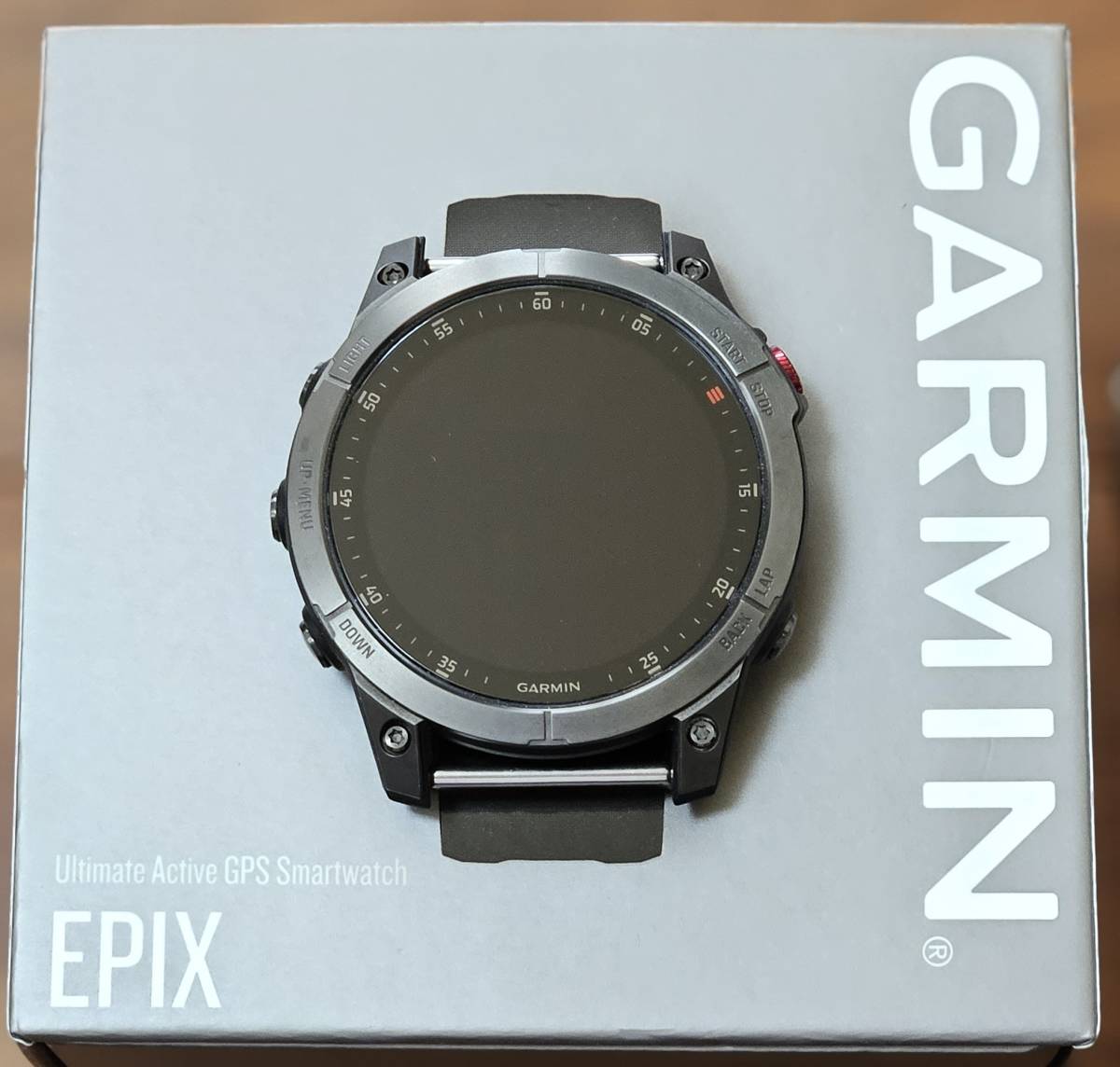 美品】GARMIN ガーミン EPIX Sapphire Carbon Gray DLC Ti / Black  