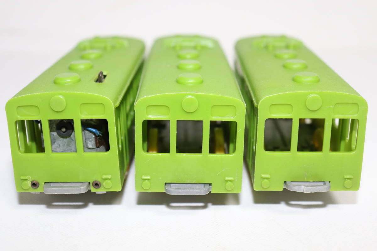 当時物 プラレール 電車 でんしゃ 緑 ウグイス 山手線? 日本製 旧製品