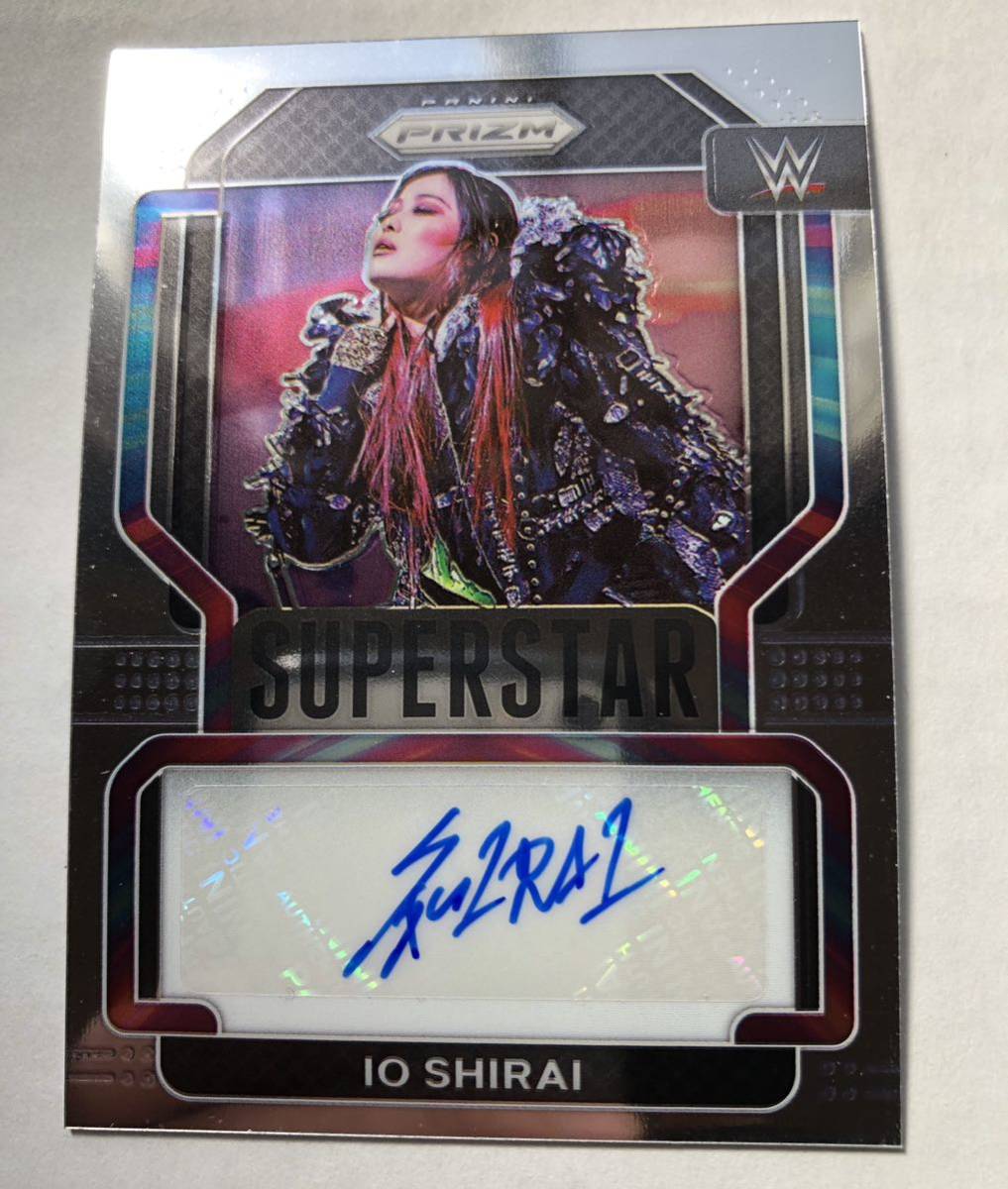 紫雷イオ 直筆サインカード 2022 Panini Prizm WWE io Shirai Iyo sky 
