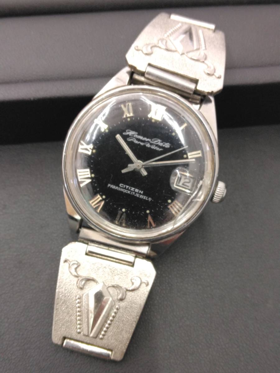 378 シチズン CITIZEN HomerDate Parawater 17石 デイト メンズ 手巻き 