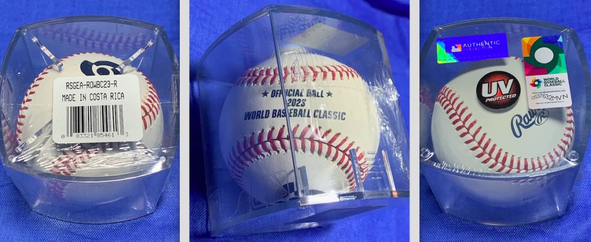 大谷翔平のサイン入りMLB球宴ロゴ付き公式ボール。それに、2023年WBC 