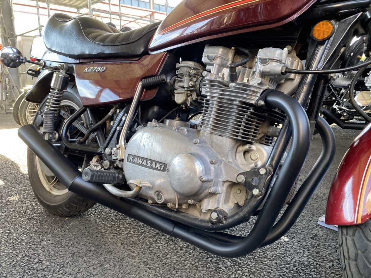 Z750T ショート管 ブラック マフラー カワサキ Z750ツイン twin 即納 KZ750 ショート管 ツインブラックマフラー カワサキ 国内生産