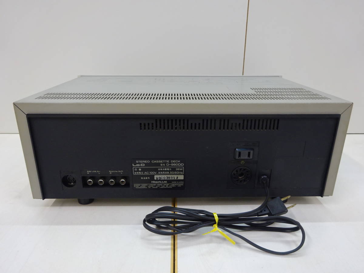 HITACHI D-980DD Lo-D ステレオ カセットデッキ オーディオ機器 日立