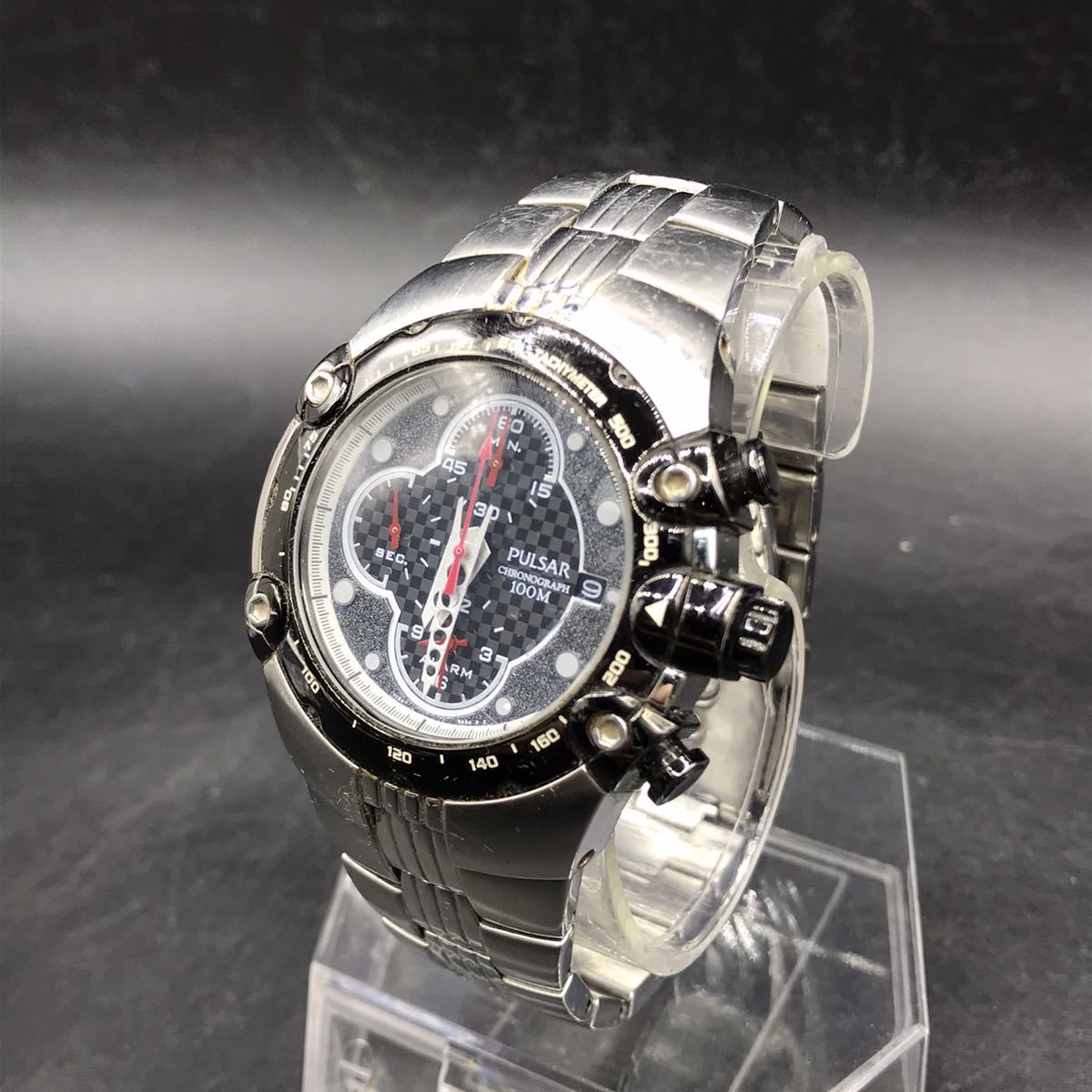 M111 電池交換済み SEIKO セイコー PULSAR パルサー クロノグラフ 
