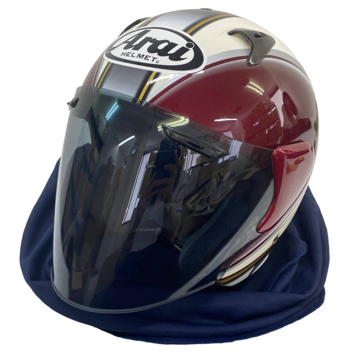 即決】Arai アライ ジェットヘルメット SZ-F SZF RETRO レトロ 白・赤
